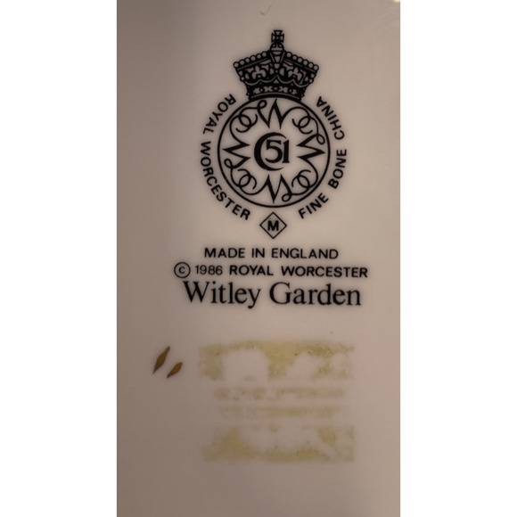 Vintage Royal Worcester Witley Garden Fine Bone China scalloped Dish - Picture 11 of 12